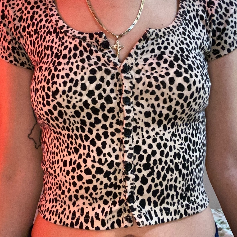 John Galt crop top cheetah